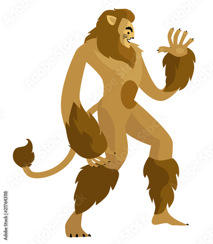 happy lion man