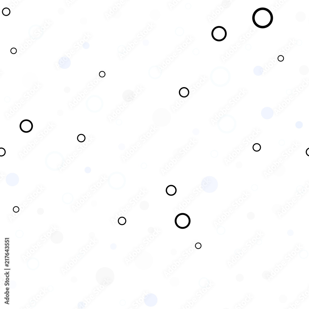 Light BLUE vector seamless template with circles.