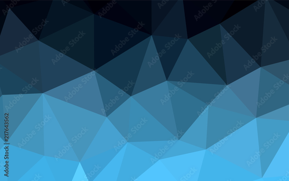 Dark BLUE vector polygonal template. Dark BLUE vector polygonal template.
