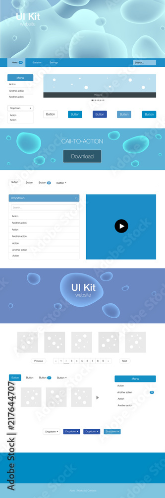 Light BLUE vector wireframe kit with abstract circles. Light BLUE vector wireframe kit with abstract circles.