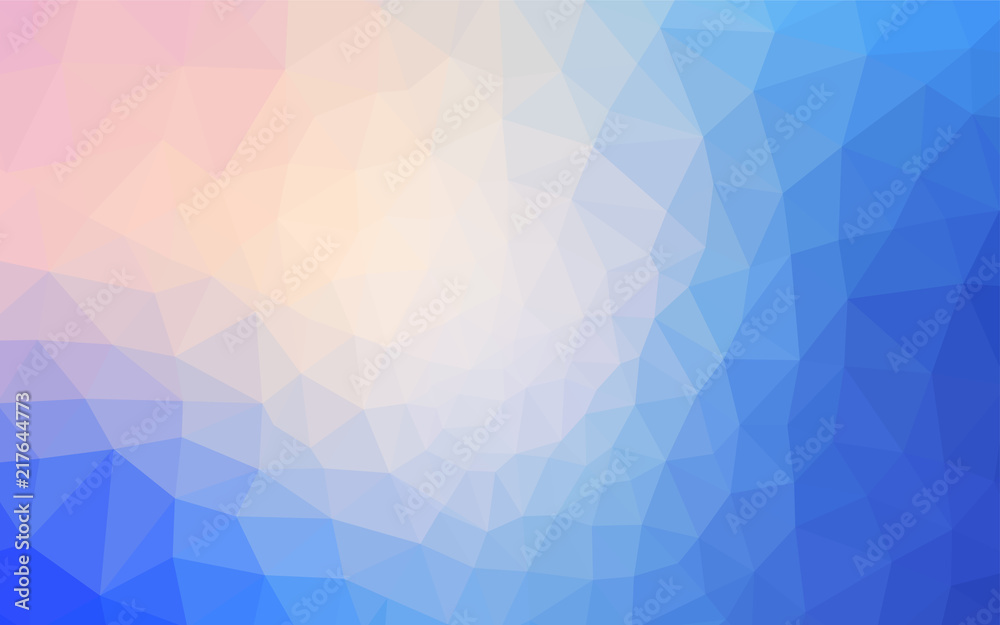 Fototapeta premium Light Pink, Blue vector polygon abstract layout.
