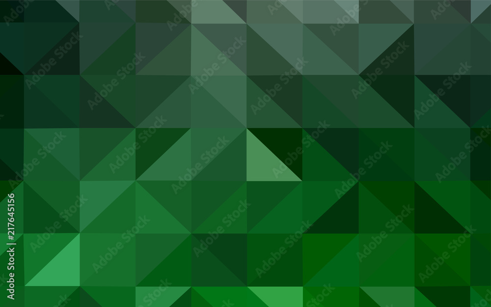 Dark Green vector shining triangular backdrop. Dark Green vector shining triangular backdrop.