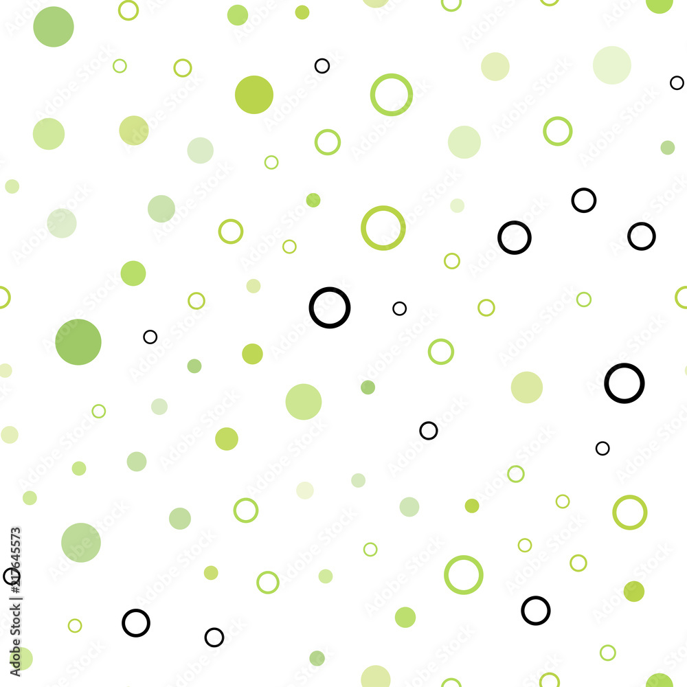 Light Green, Yellow vector seamless texture with disks.