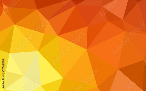 Light Red  Yellow vector polygon abstract layout.