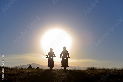 great motorbike trip and wonderful sunrise