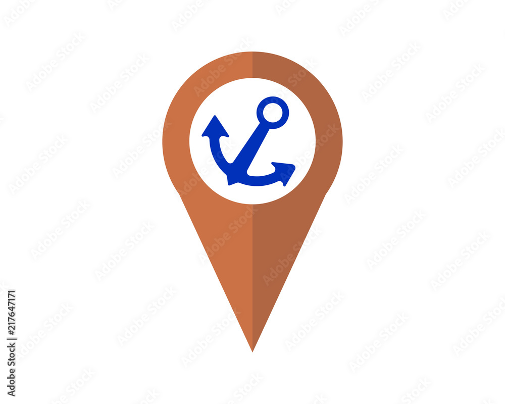 anchor marker map symbol logo image vector pin locate anchor marker map symbol logo image vector pin locate