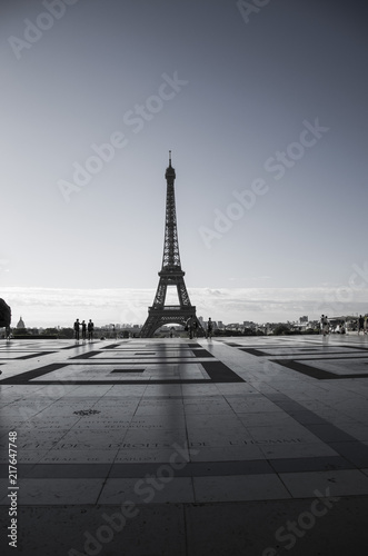 Eiffel Tower, Paris. View over the Tour Eiffel from Trocadero square, Paris, France 