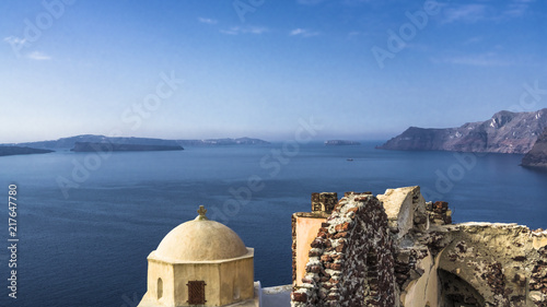 Ancient ruins on the island of Santorini