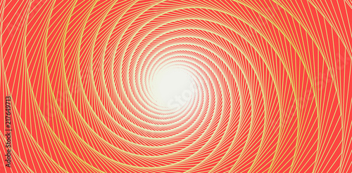 orange graphic vortex with shimmering open center