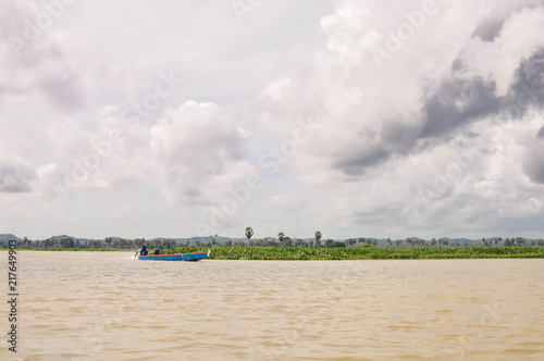 Panoramic landscapes of the flooded lake Tempe in the south of Sulawesi, Indonesia photo