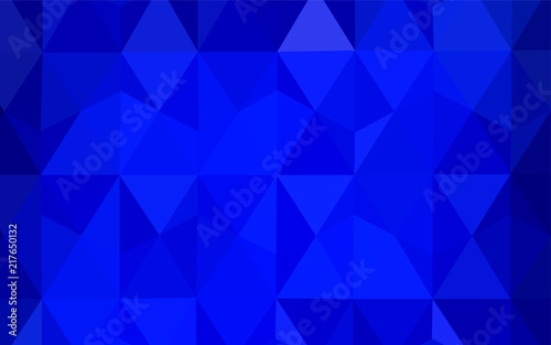 Dark BLUE vector polygon abstract layout.