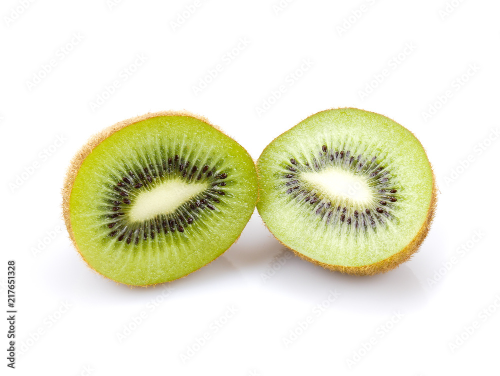 Slices kiwi fruit isolated on white background Slices kiwi fruit isolated on white background