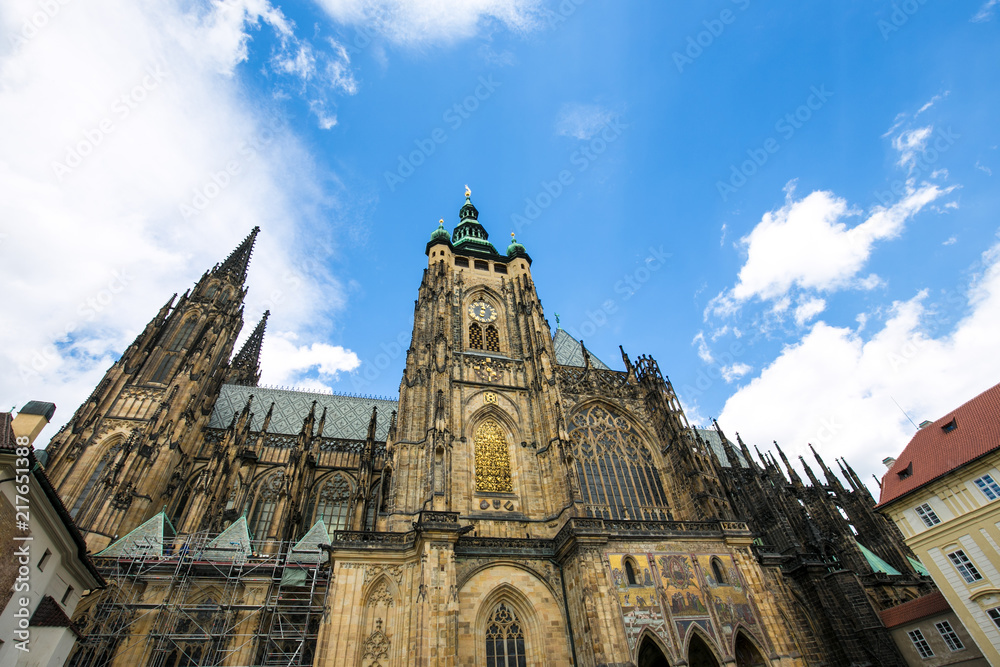 State of St. Vitus Cathedral in Czech Republic