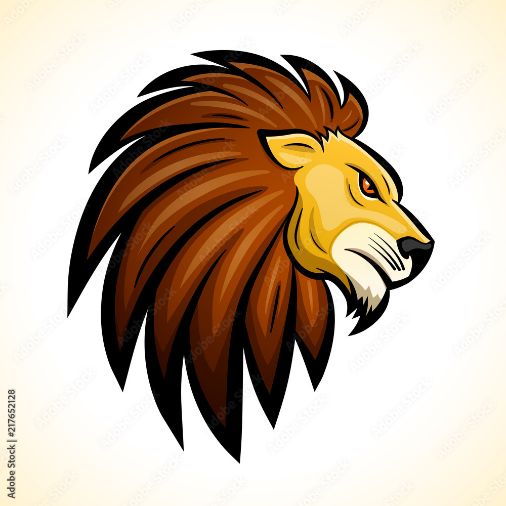 Fototapeta premium Vector lion head mascot concept