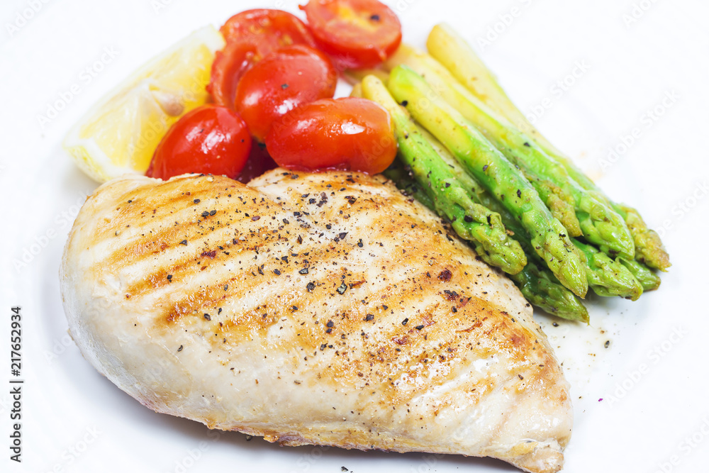 a dish of chicken breast a dish of chicken breast