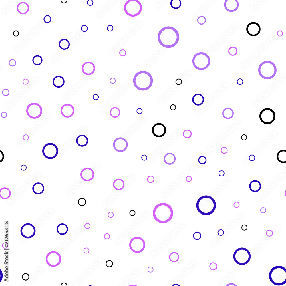 Light Purple, Pink vector seamless pattern with spheres.