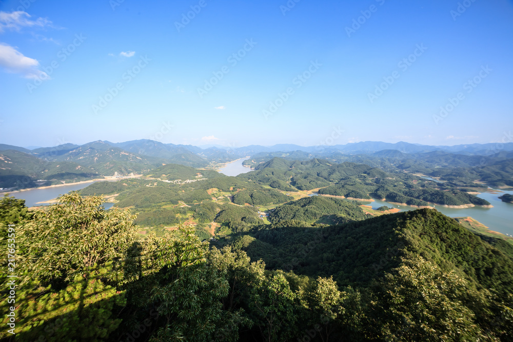 Naklejka premium Gliding Site of Bibongsan Mountain