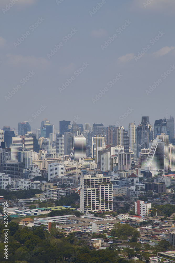 Blurred Cityscapes in Bangkok, Thailand