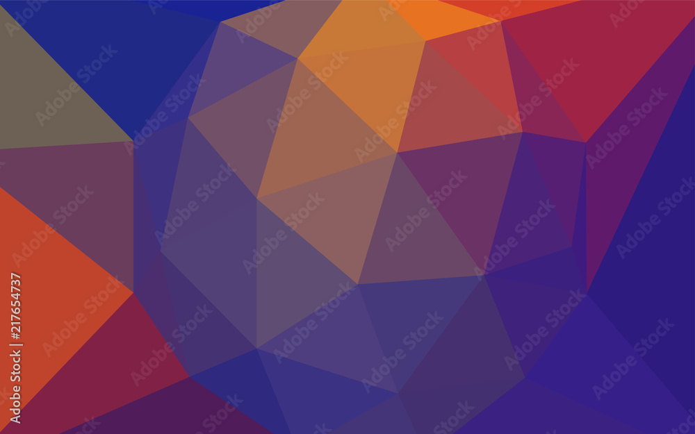 Fototapeta premium Dark Blue, Red vector abstract polygonal pattern.