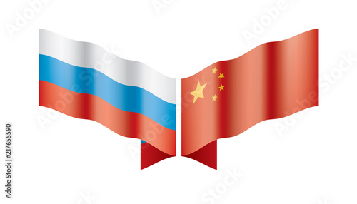 Free Download Russia and China flags. Vector illustration on white background - GFXLoad