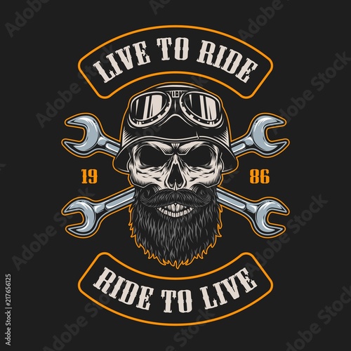 Vintage biker emblem