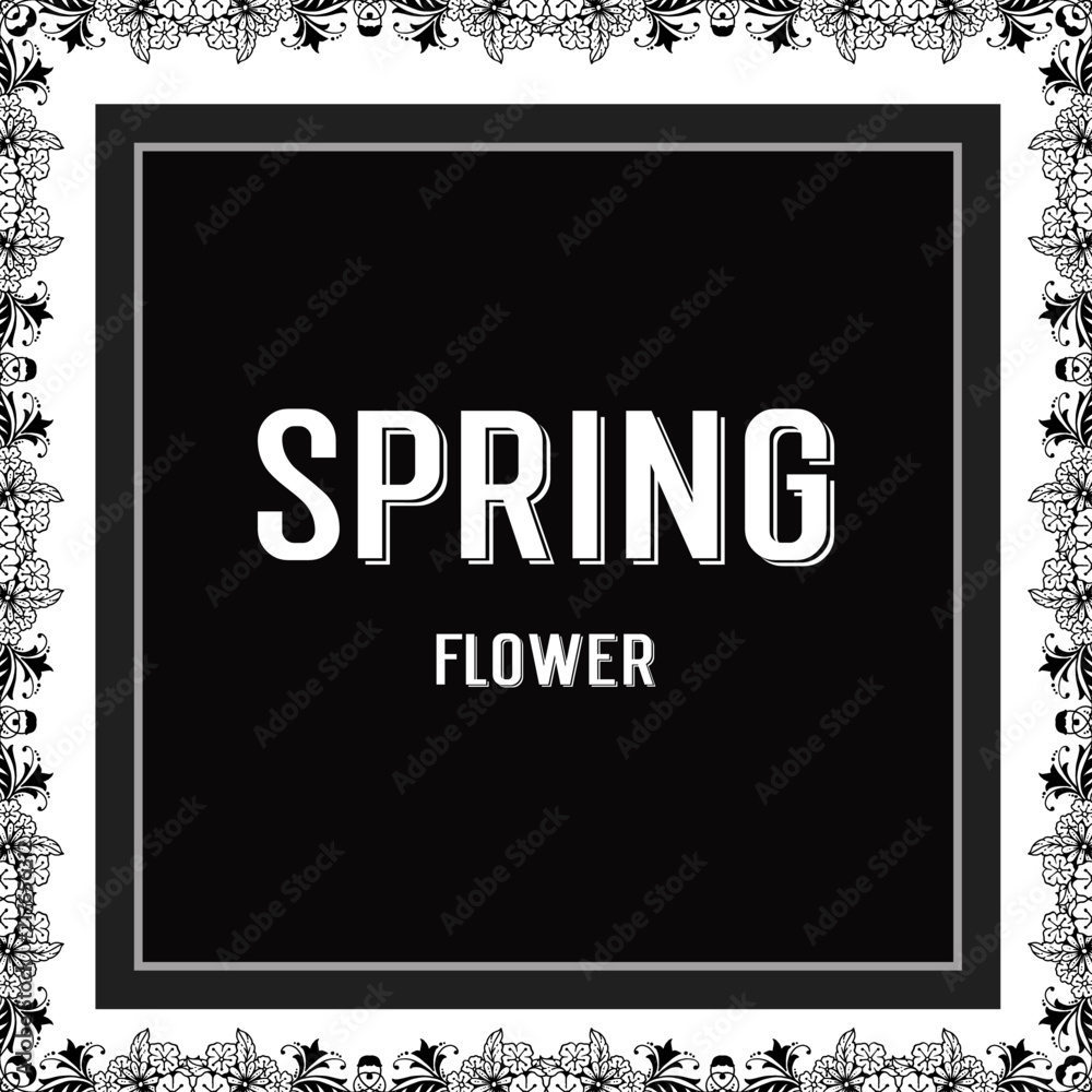 Spring flower card hand draw design vector illustration Spring flower card hand draw design vector illustration