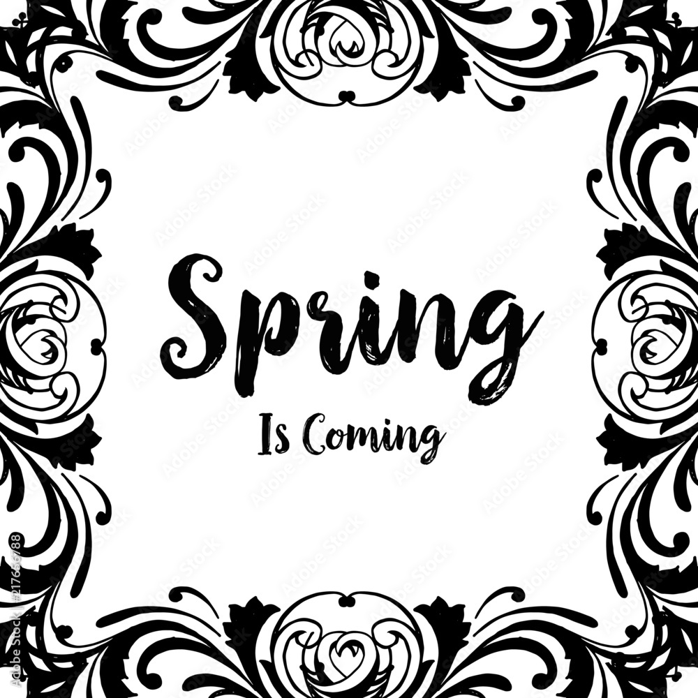 Spring is coming floral frame hand draw vector illustrartion Spring is coming floral frame hand draw vector illustrartion
