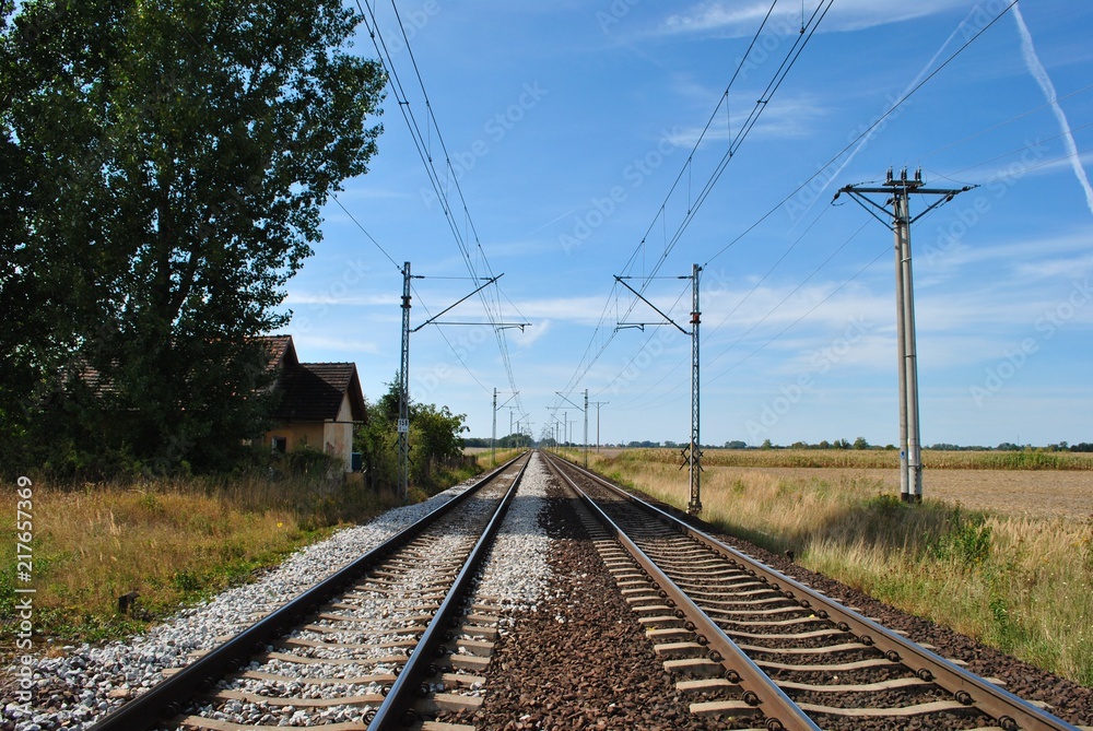 Obraz premium Tory kolejowe