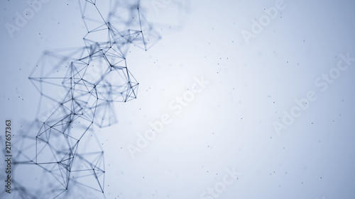 Abstract connecting dots and lines. Technology background. Global network connection.