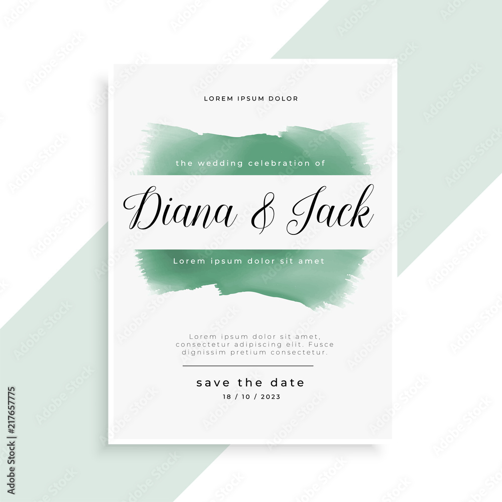 elegant watercolor wedding invitation template design elegant watercolor wedding invitation template design