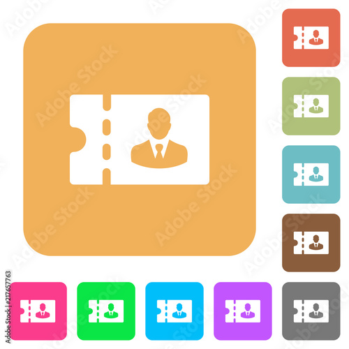Suits shop discount coupon rounded square flat icons