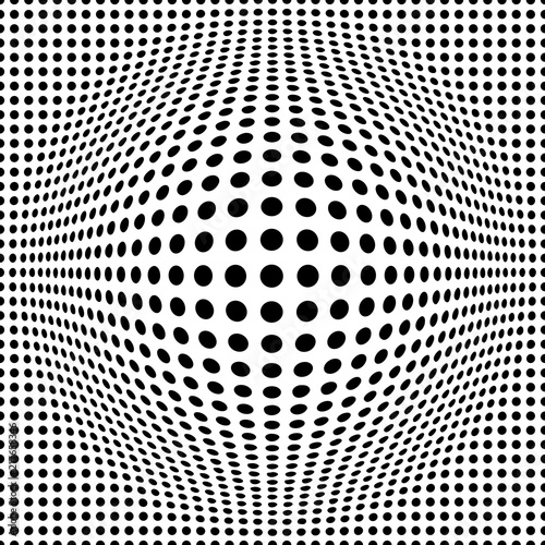 seamless background with optical illusion of a ball