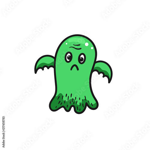 Illustration with cute Ghost Icon