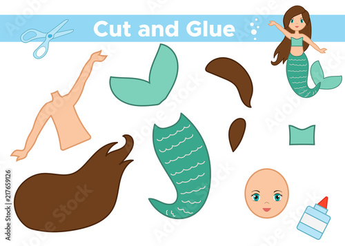 activity,application,applique,cartoon,character,children,craft,create,cut,cute,cutout,design,education,educational,element,fairy,fragment,game,girl,glue,illustration,isolated,kid,kindergarten,mermaid,