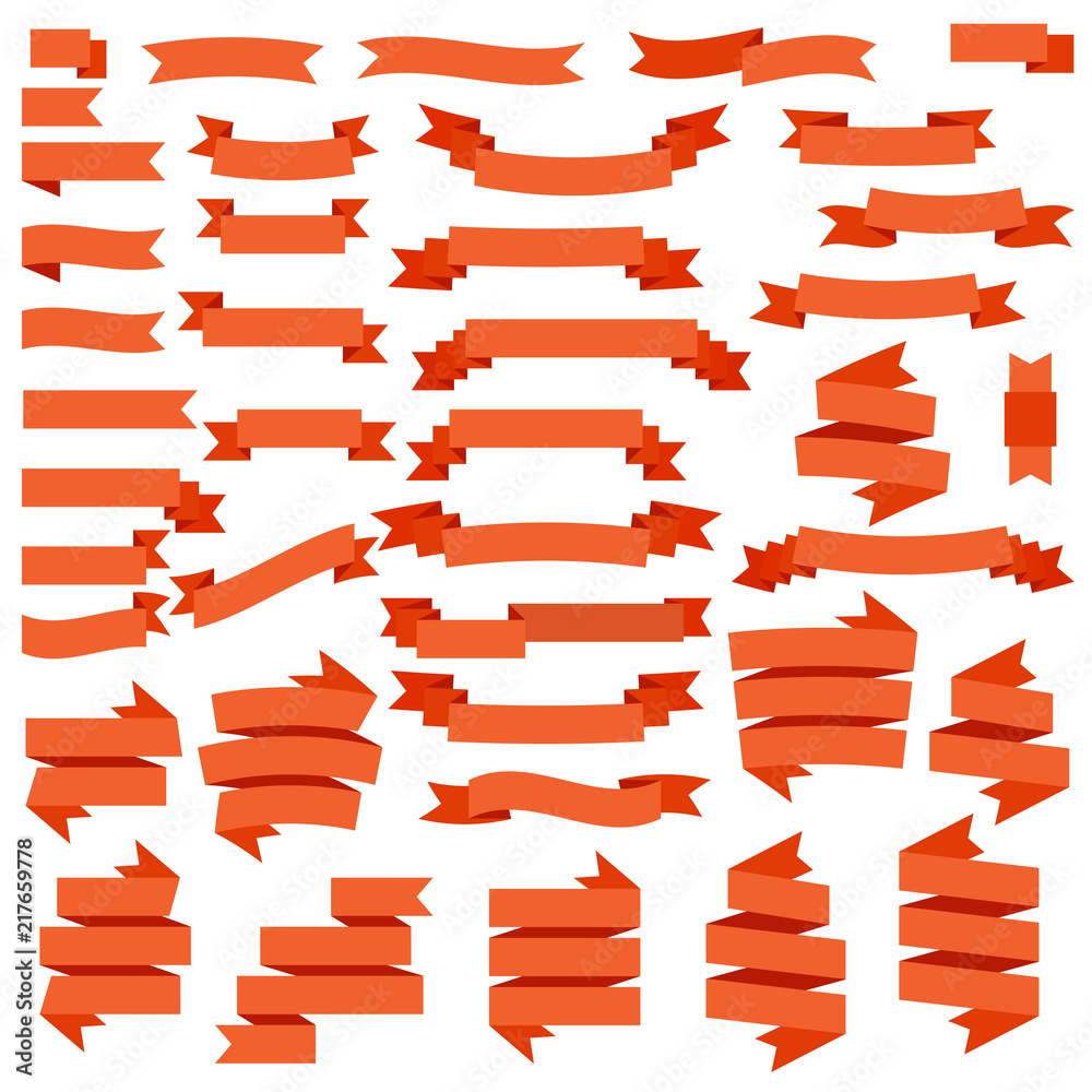 collection of orange banner flags