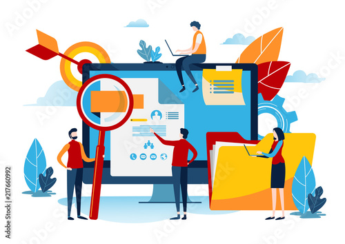 Meeting of analysis chart graph marketing budget plan in business financial audit 