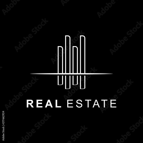 Real estate logo design tem...