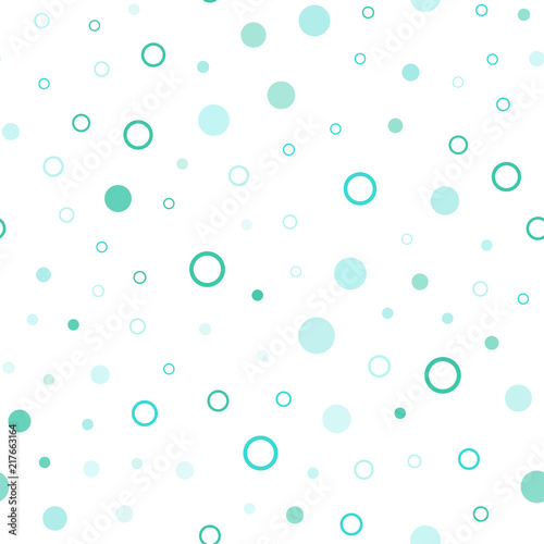 Light Green vector seamless pattern with spheres.