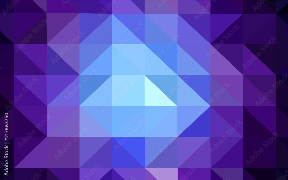 Fototapeta premium Dark Pink, Blue vector shining triangular backdrop.
