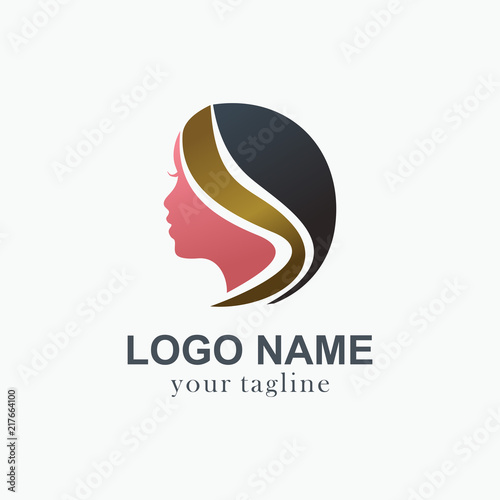 Women head logo abstract. C...