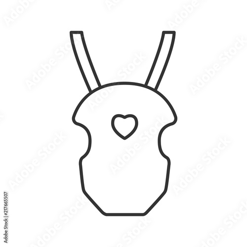Baby carrier linear icon