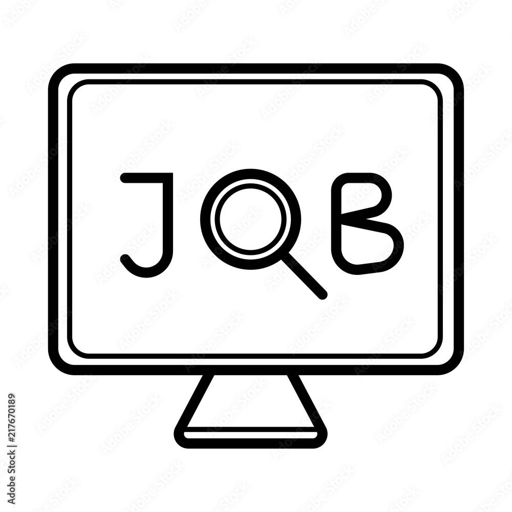 Job search icon vector