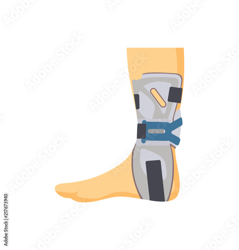 Medical Fixing Overlay on Hurted Human Leg Banner