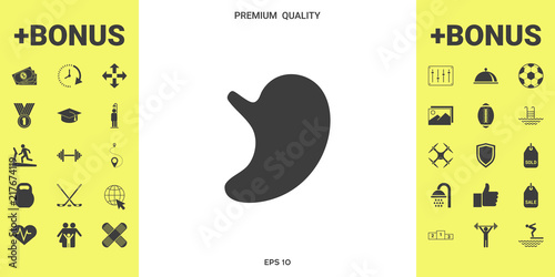 Human organs. Stomach icon