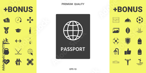 Passport icon. symbol