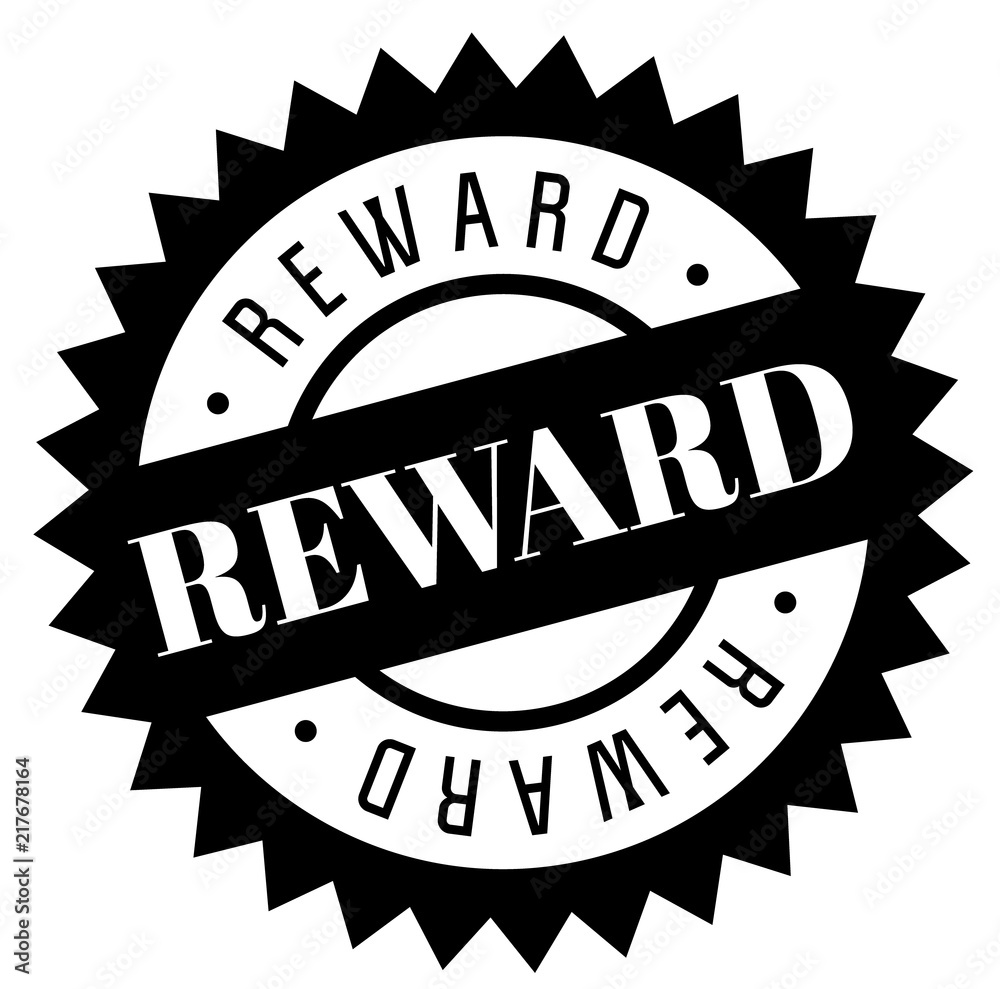 Reward stamp on white