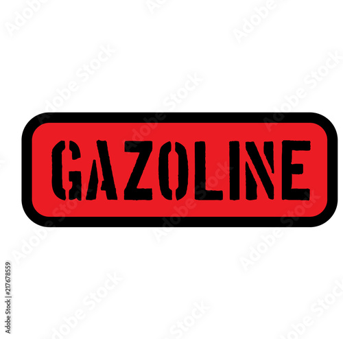 gasoline sign on white