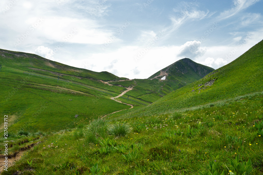 The mountains of Sancy, volcano of Auvergne. The mountains of Sancy, volcano of Auvergne.