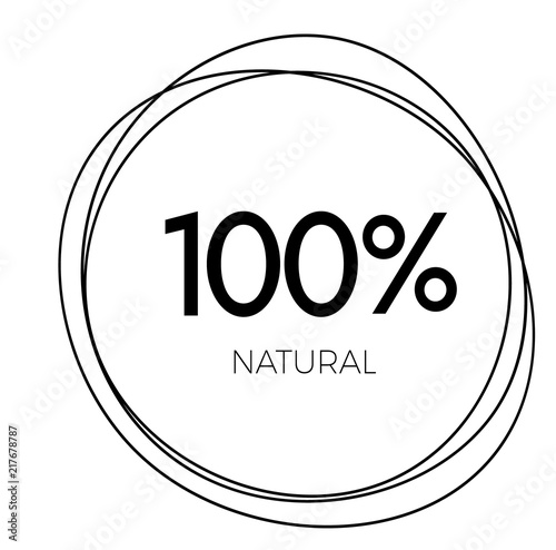 100 percent natural label