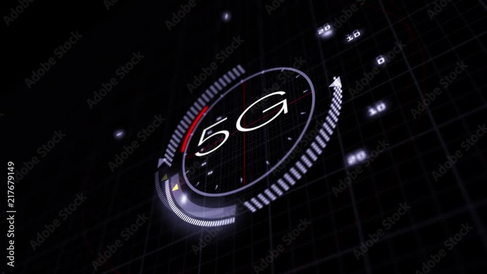 4K 3D Futuristic Digital Technology Animation of 5G 4K 3D Futuristic Digital Technology Animation of 5G